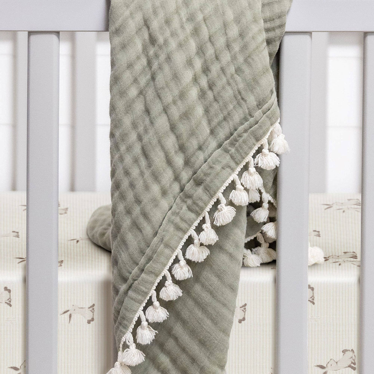 Organic Cotton Bunny Fitted Crib Sheet