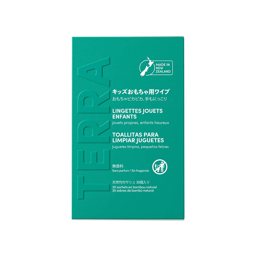 Fragrance-Free Kids Toy Cleaning Bamboo Wipes 30 Sachets
