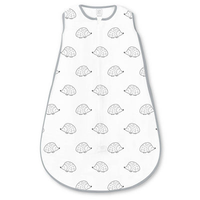 Soft Fleece zzZipMe Sack, 2-Way Zipper, Hedgehog, Black