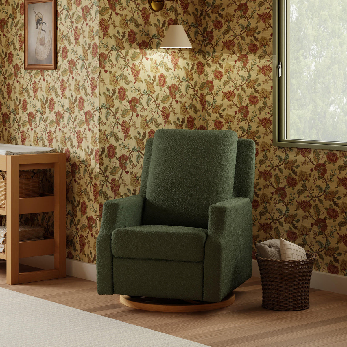 Sillón reclinable y mecedora giratoria Crewe