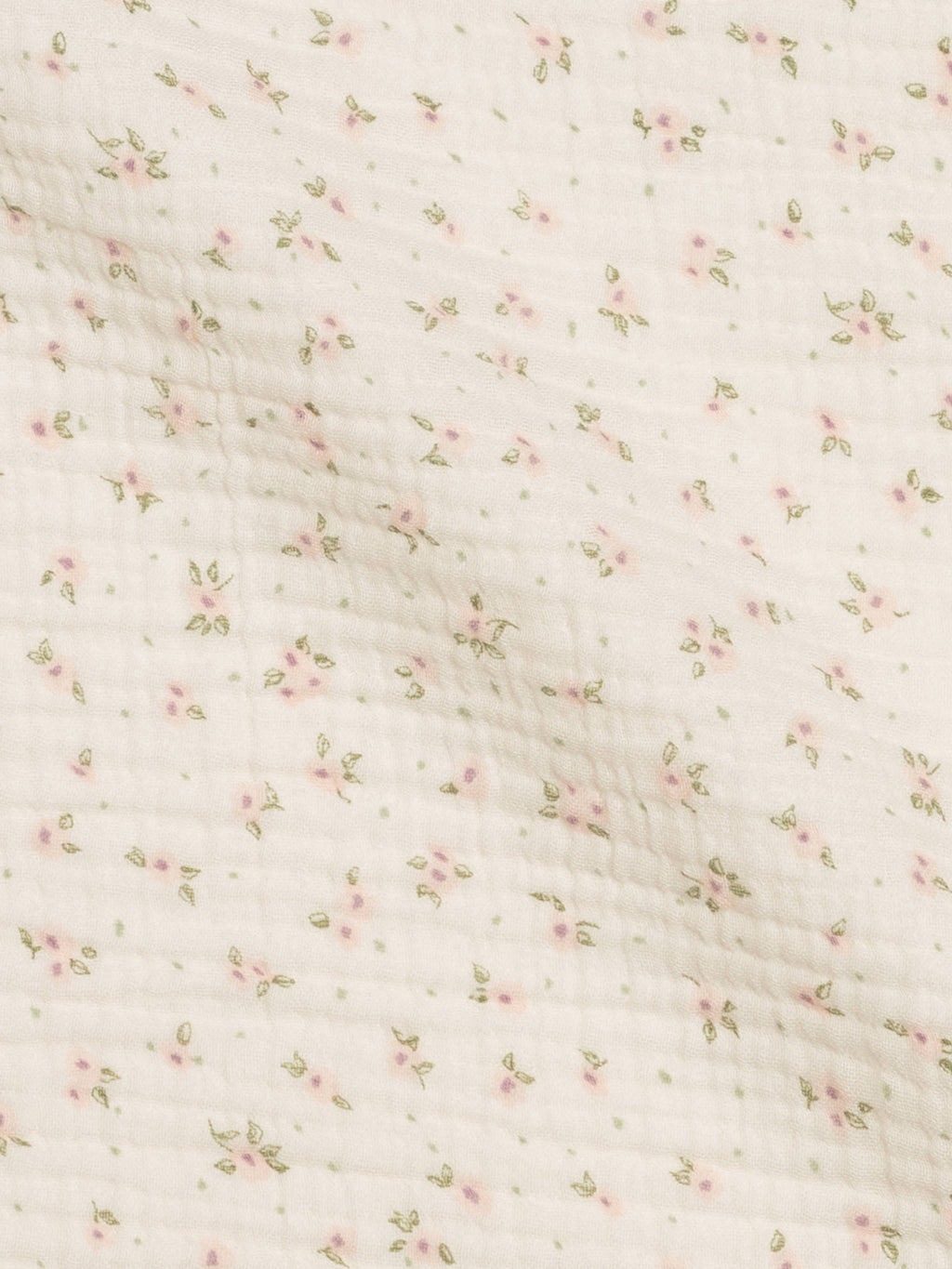 Muslin Swaddle Blanket - Camellia Floral / Shell + Fern