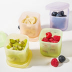 Olababy Silicone Food Storage Containers for Baby Meals On the Go (4-Pack)