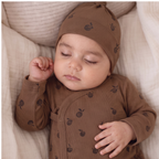 Organic Kimono Infant Sleep Gown - Apple