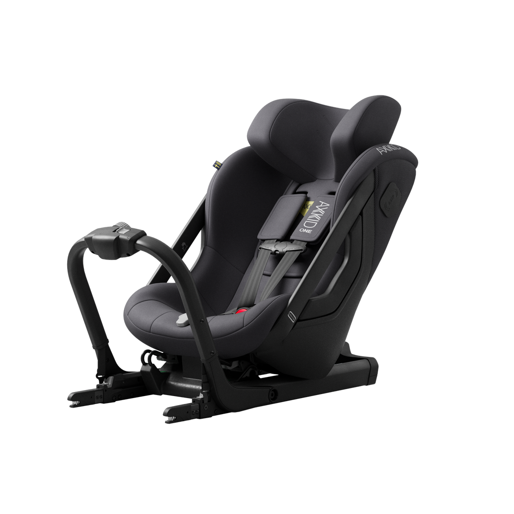 Axkid ONE 3 in Arctic Mist Grey, three-quarter view