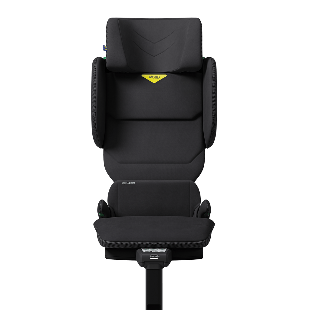 Axkid UP High Back Belt-Positioning Booster Car Seat - Coastal Storm Black