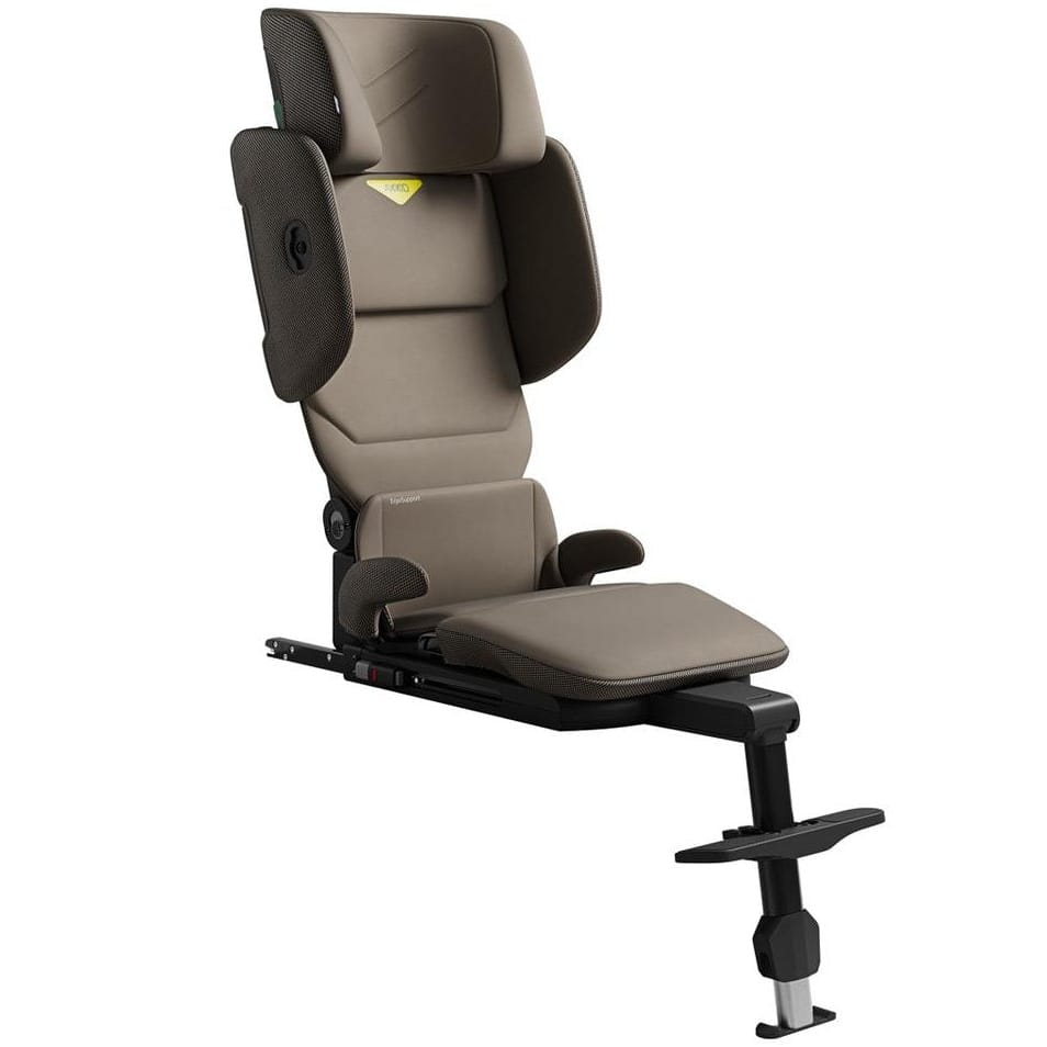 Axkid UP High Back Belt-Positioning Booster Car Seat - Driftwood Beige