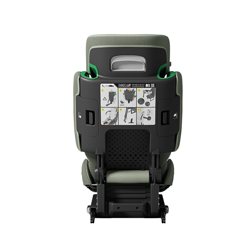 Axkid UP High Back Belt-Positioning Booster Car Seat - Nordic Bloom Green