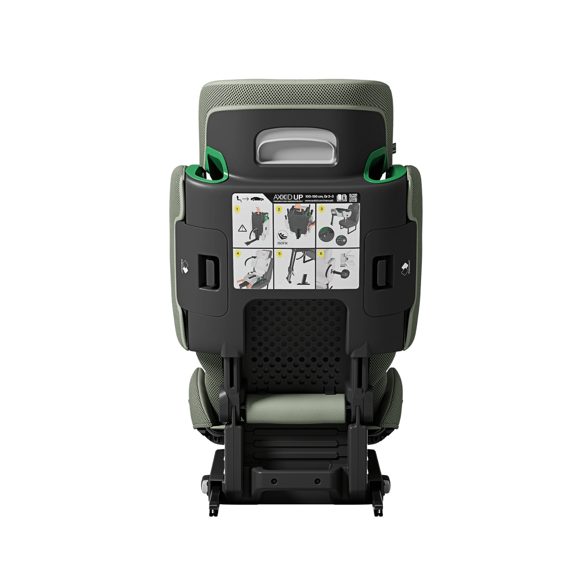 Axkid UP High Back Belt-Positioning Booster Car Seat - Nordic Bloom Green