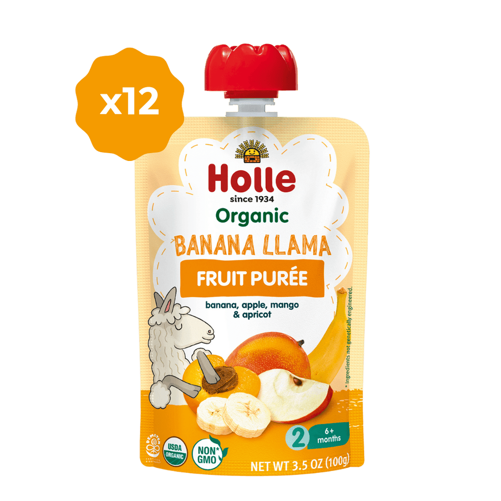 Holle Biodynamic Baby Food Pouches: Banana Llama (12 pack)