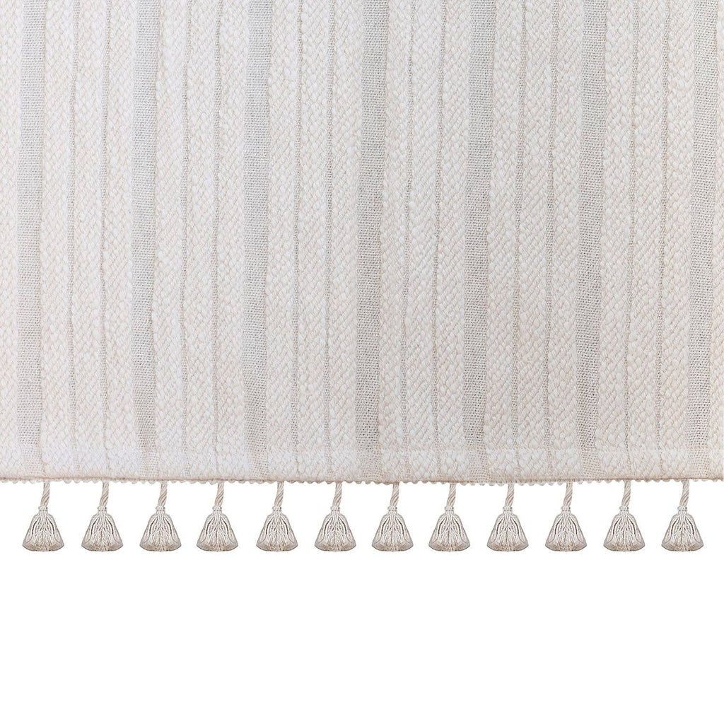 Faldón para cuna con flecos estilo boho natural