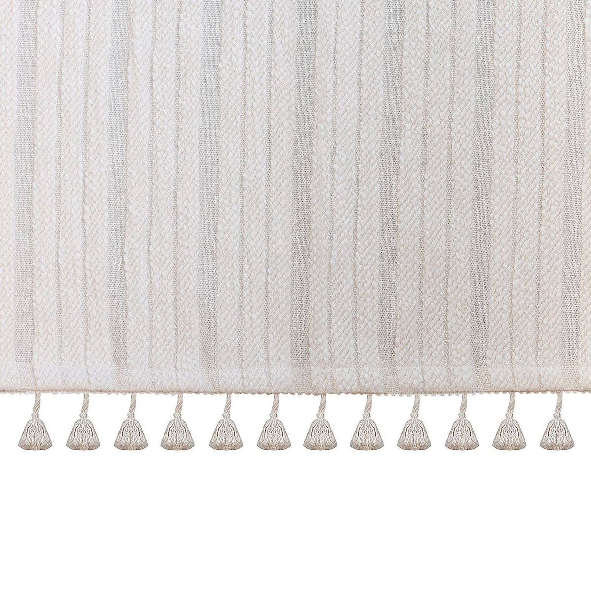 Faldón para cuna con flecos estilo boho natural