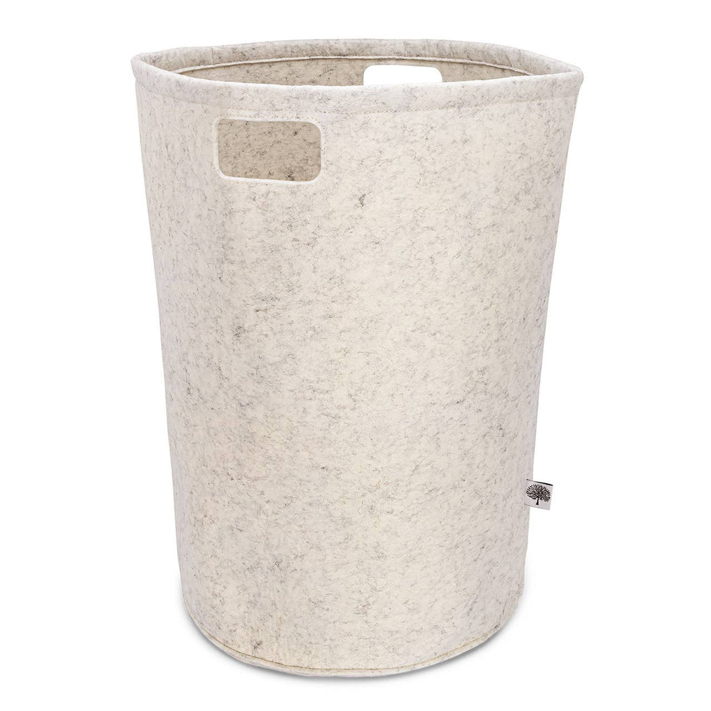 Felt Laundry Hamper - White