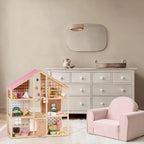 Tiny Land® Casa de muñecas Pegasus Sweetwood y muñecas de madera para casa de muñecas