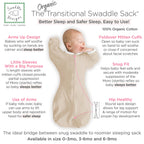 Organic Transitional Swaddle Sack, Sand Dollar