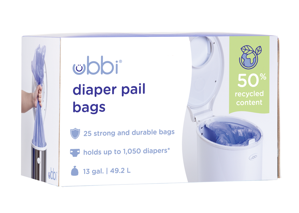 Baby Diaper Pail Plastic Waste Bags, 25 Count