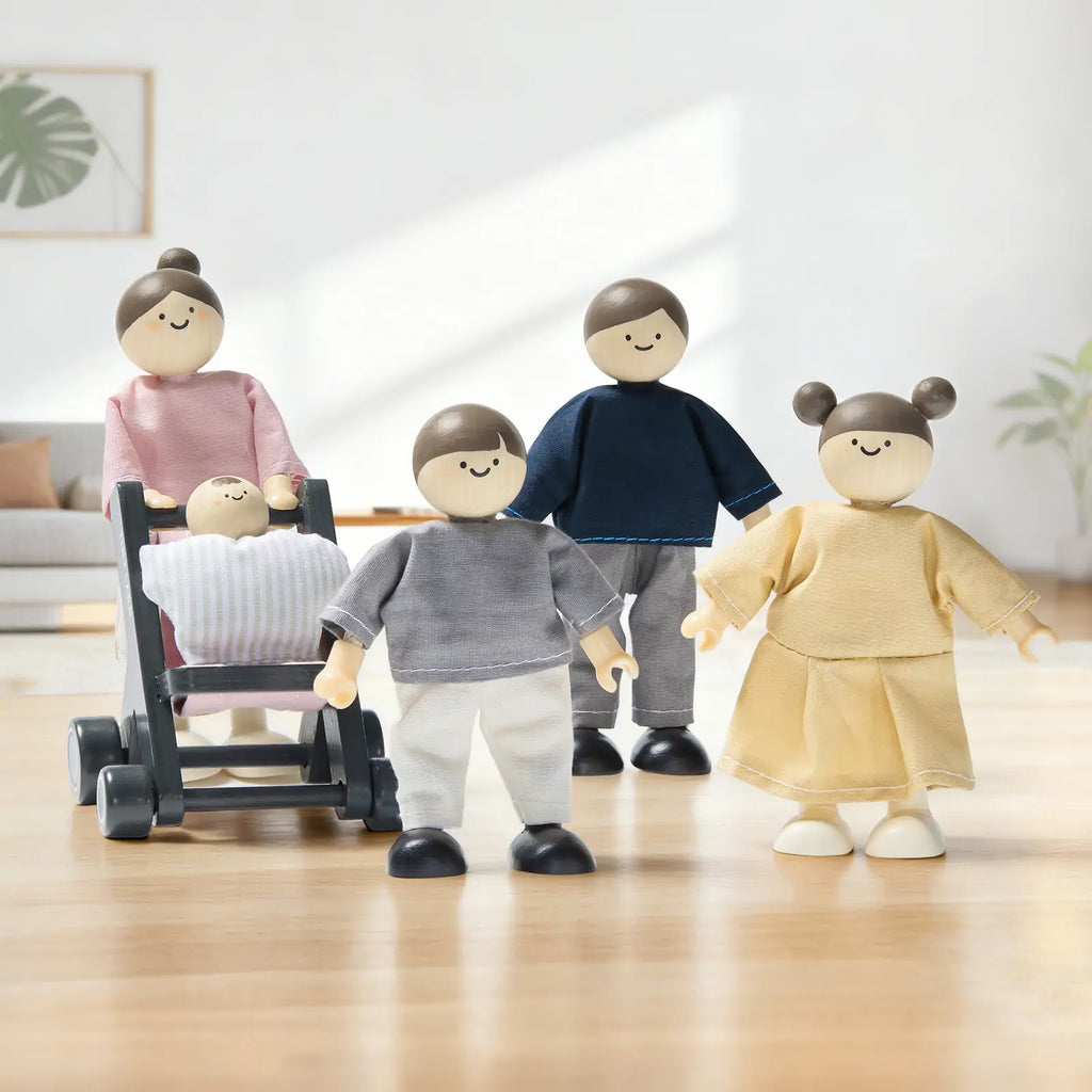 Tiny Land® Casa de muñecas de unicornio Sweetwood y muñecas de madera