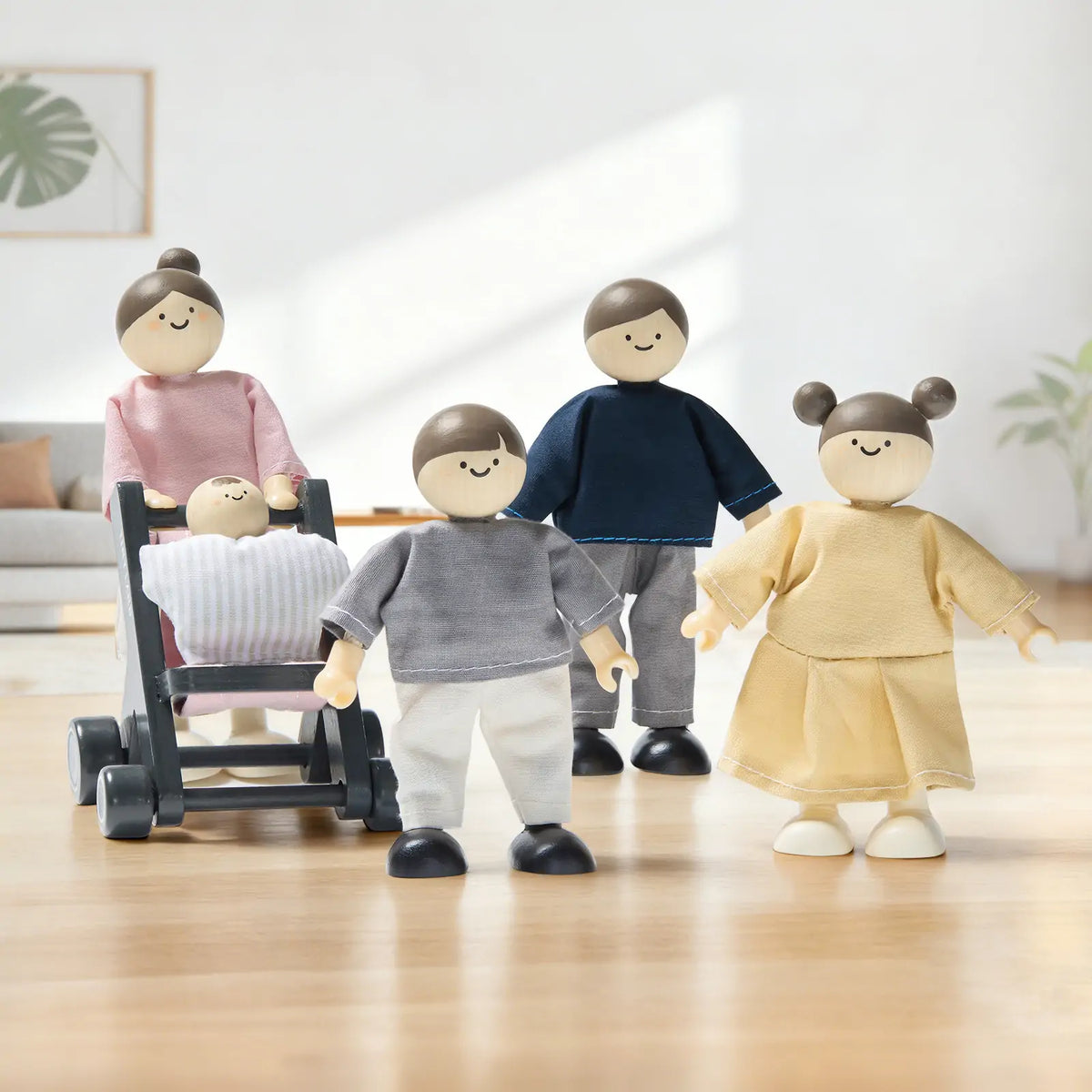 Tiny Land® Casa de muñecas de unicornio Sweetwood y muñecas de madera