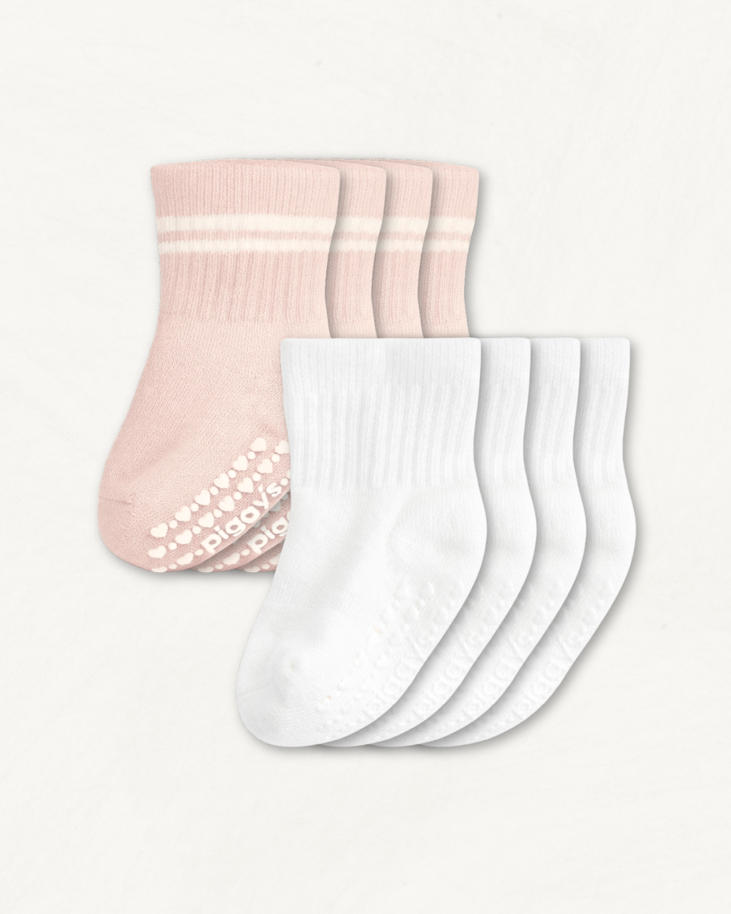 Baby Gripper Crew Socks 4-Pack (6-12 Months)
