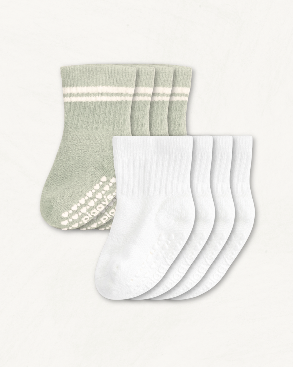Newborn Gripper Crew Socks 4-Pack (0-3 Months)