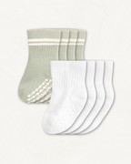 Newborn Gripper Crew Socks 4-Pack (0-3 Months)
