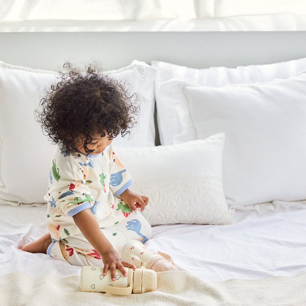 BabyRabbit Big Dino 3/4 Sleeve — Toddler Cotton Pajamas & Loungewear Set (12M–5T)