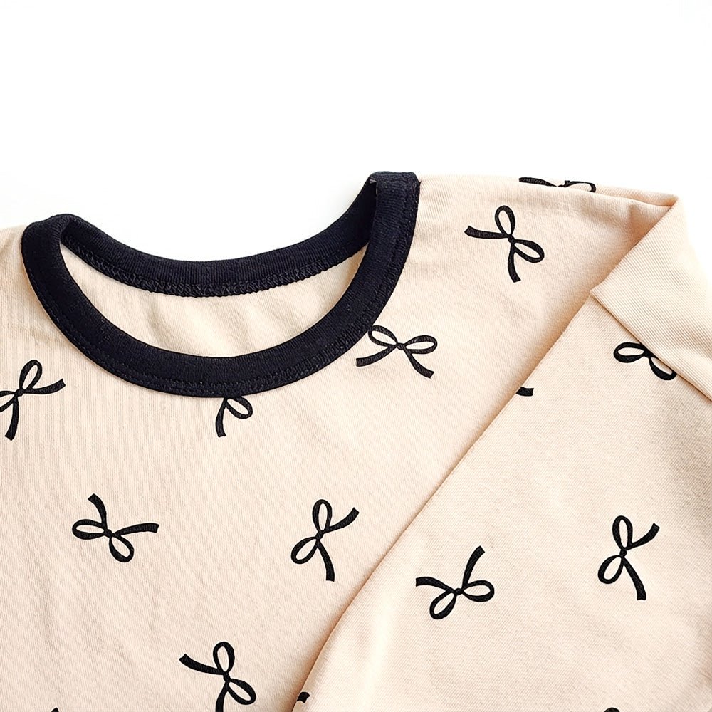 BabyRabbit Black Ribbon Long Sleeve — Toddler Cotton Pajamas & Loungewear Set (12M–5T)