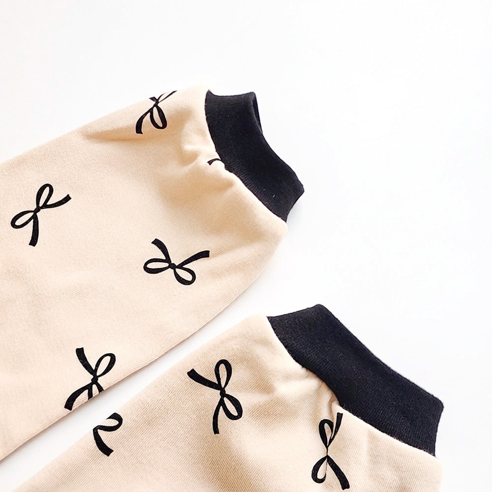 BabyRabbit Black Ribbon Long Sleeve — Toddler Cotton Pajamas & Loungewear Set (12M–5T)