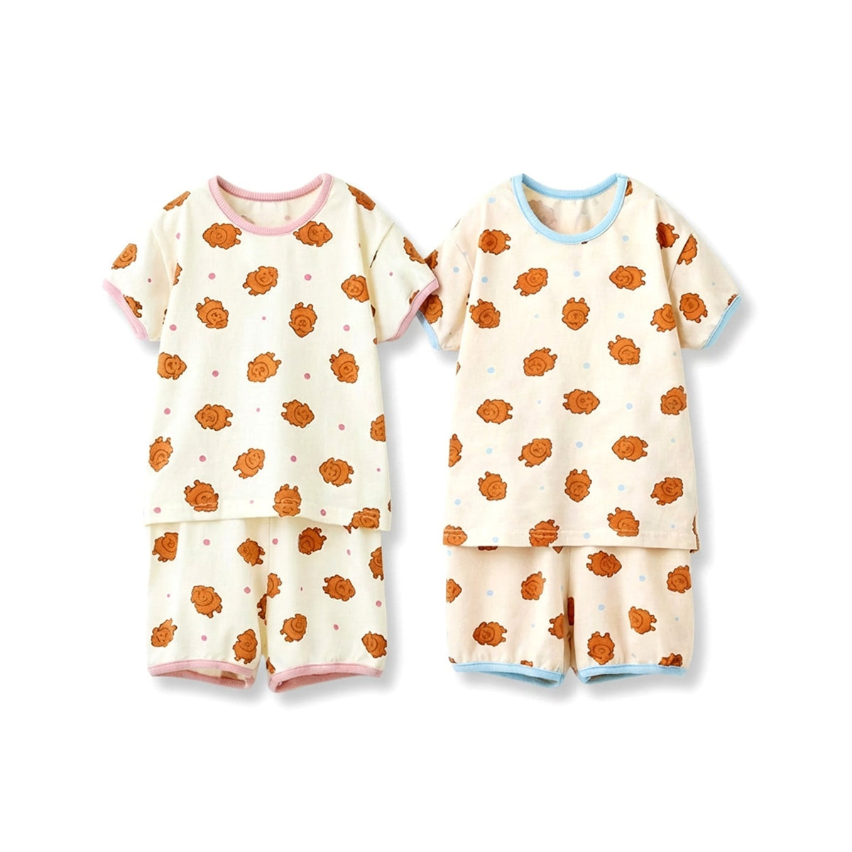 BabyRabbit Brown Poodle Short Sleeve — Toddler Pajamas & Loungewear Set (12-18M–5T)