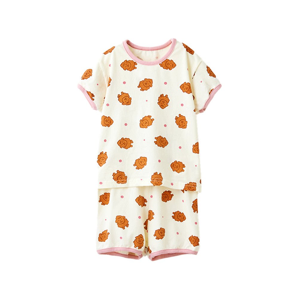 BabyRabbit Brown Poodle Short Sleeve — Toddler Pajamas & Loungewear Set (12-18M–5T)