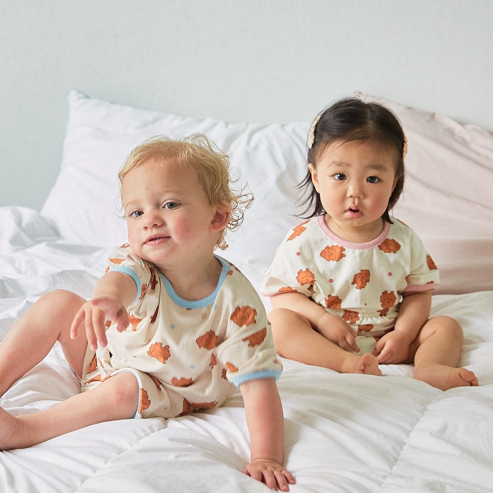 BabyRabbit Brown Poodle Short Sleeve — Toddler Pajamas & Loungewear Set (12-18M–5T)