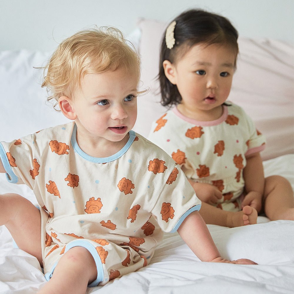 BabyRabbit Brown Poodle Short Sleeve — Toddler Pajamas & Loungewear Set (12-18M–5T)