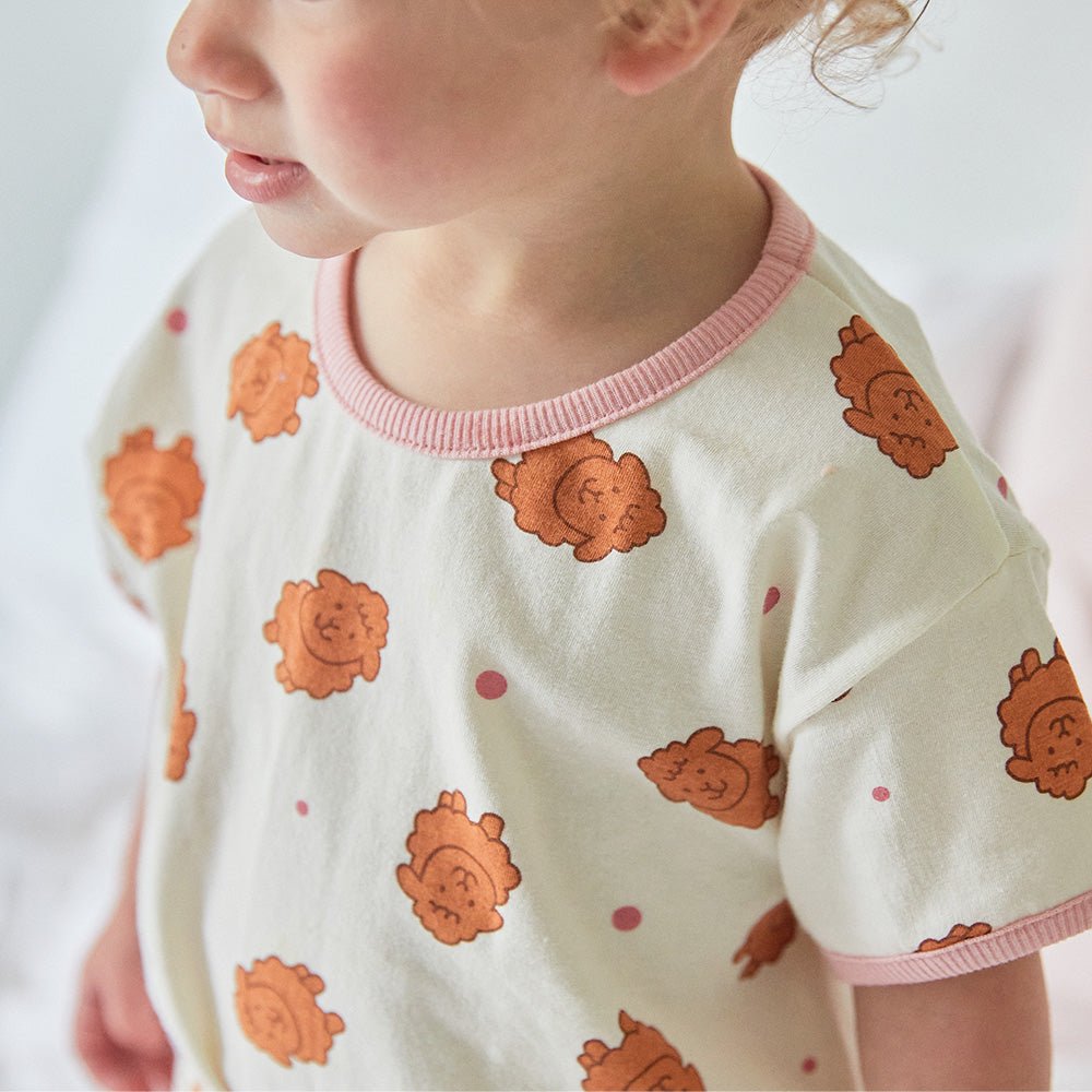 BabyRabbit Brown Poodle Short Sleeve — Toddler Pajamas & Loungewear Set (12-18M–5T)