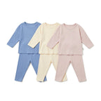 BabyRabbit Comfy Basic Long Sleeve — Toddler Cotton Pajamas & Loungewear Set (12M–3T)