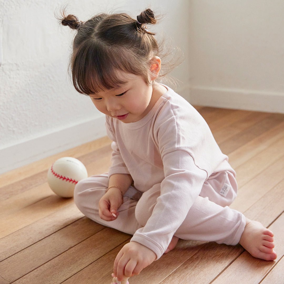 BabyRabbit Comfy Basic Long Sleeve — Toddler Cotton Pajamas & Loungewear Set (12M–3T)
