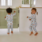 BabyRabbit Deer Checkered Long Sleeve — Toddler Cotton Pajamas & Loungewear Set (12M–5T)