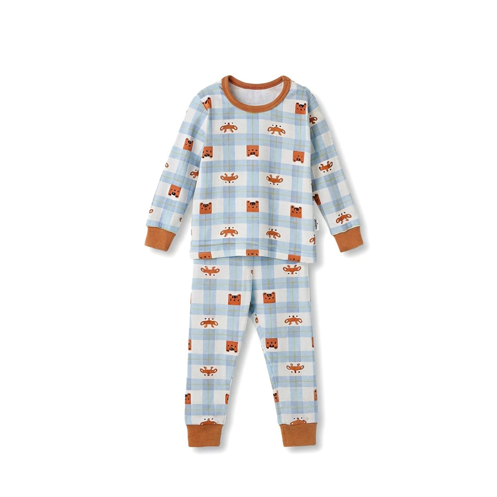 BabyRabbit Deer Checkered Long Sleeve — Toddler Cotton Pajamas & Loungewear Set (12M–5T)