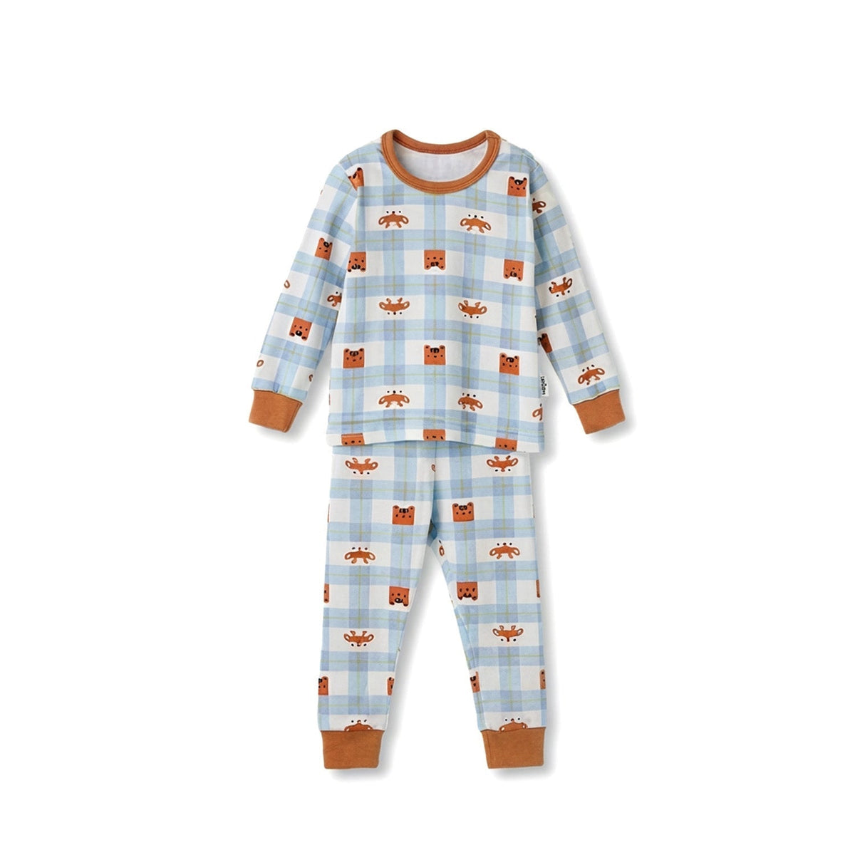 BabyRabbit Deer Checkered Long Sleeve — Toddler Cotton Pajamas & Loungewear Set (12M–5T)