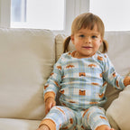 BabyRabbit Deer Checkered Long Sleeve — Toddler Cotton Pajamas & Loungewear Set (12M–5T)