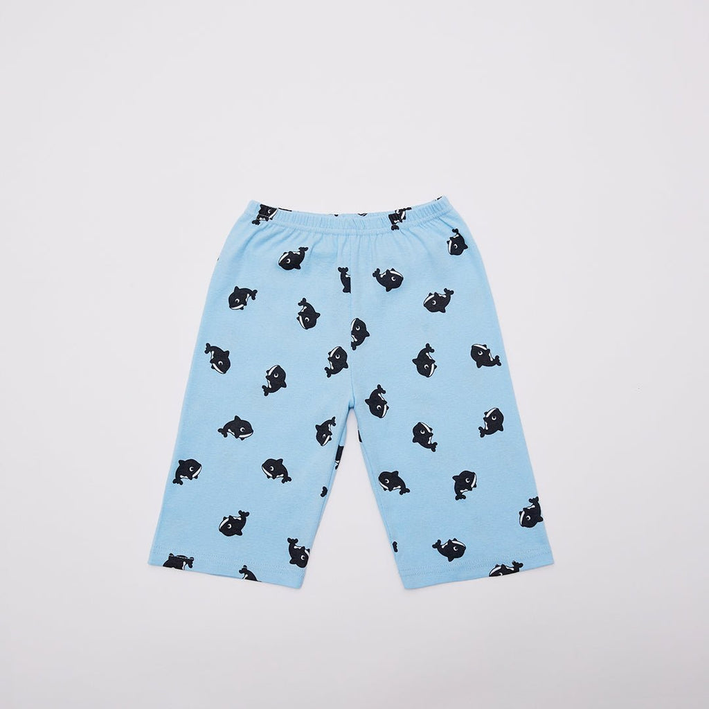 BabyRabbit Dolphin Toddler Loungewear Set — Short-Sleeve Top & Crop Pants, 96% Cotton (12M–5T)