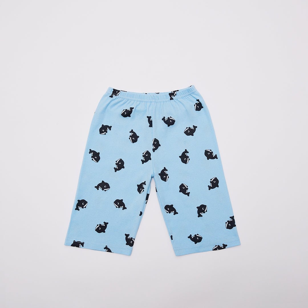 BabyRabbit Dolphin Toddler Loungewear Set — Short-Sleeve Top & Crop Pants, 96% Cotton (12M–5T)