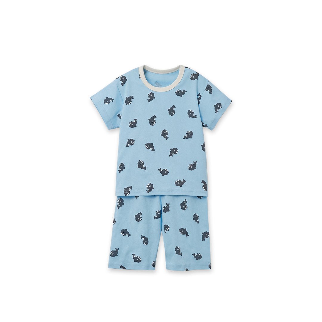 BabyRabbit Dolphin Toddler Loungewear Set — Short-Sleeve Top & Crop Pants, 96% Cotton (12M–5T)