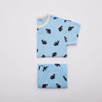 BabyRabbit Dolphin Toddler Loungewear Set — Short-Sleeve Top & Crop Pants, 96% Cotton (12M–5T)