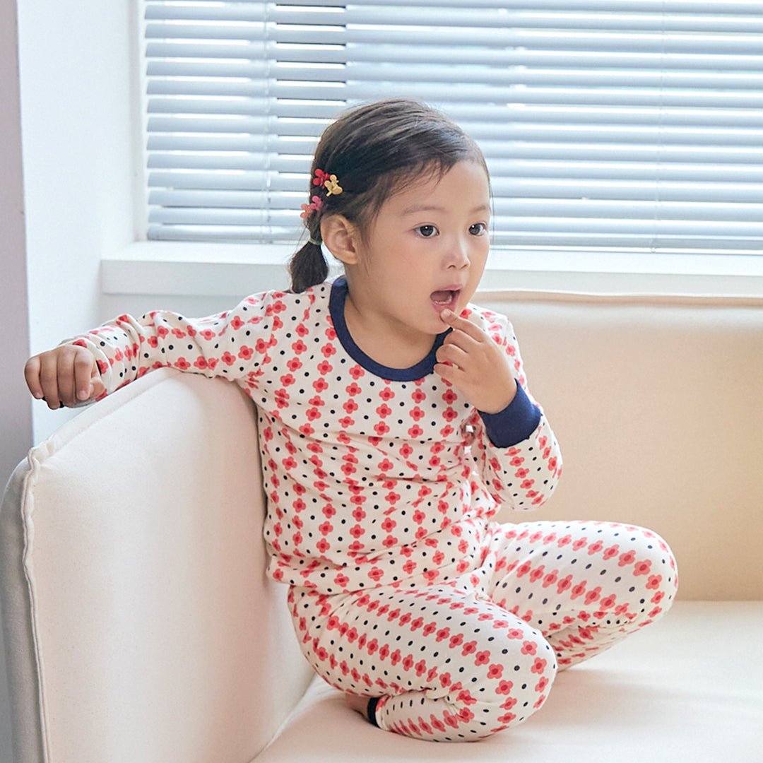 BabyRabbit Lovely Flower Long Sleeve — Toddler Cotton Pajamas & Loungewear Set (12M–3T)