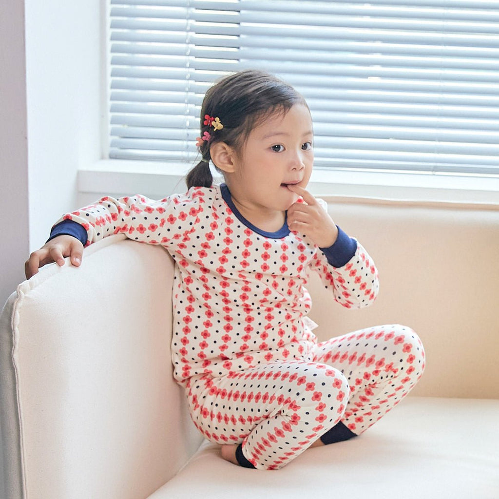 BabyRabbit Lovely Flower Long Sleeve — Toddler Cotton Pajamas & Loungewear Set (12M–3T)