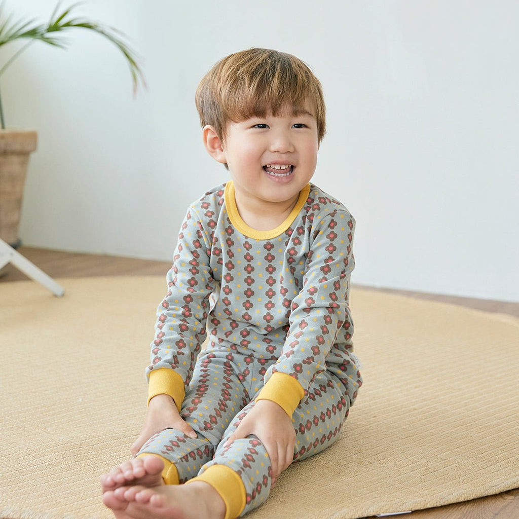 BabyRabbit Lovely Flower Long Sleeve — Toddler Cotton Pajamas & Loungewear Set (12M–3T)