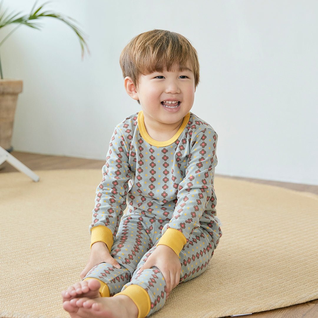 BabyRabbit Lovely Flower Long Sleeve — Toddler Cotton Pajamas & Loungewear Set (12M–3T)
