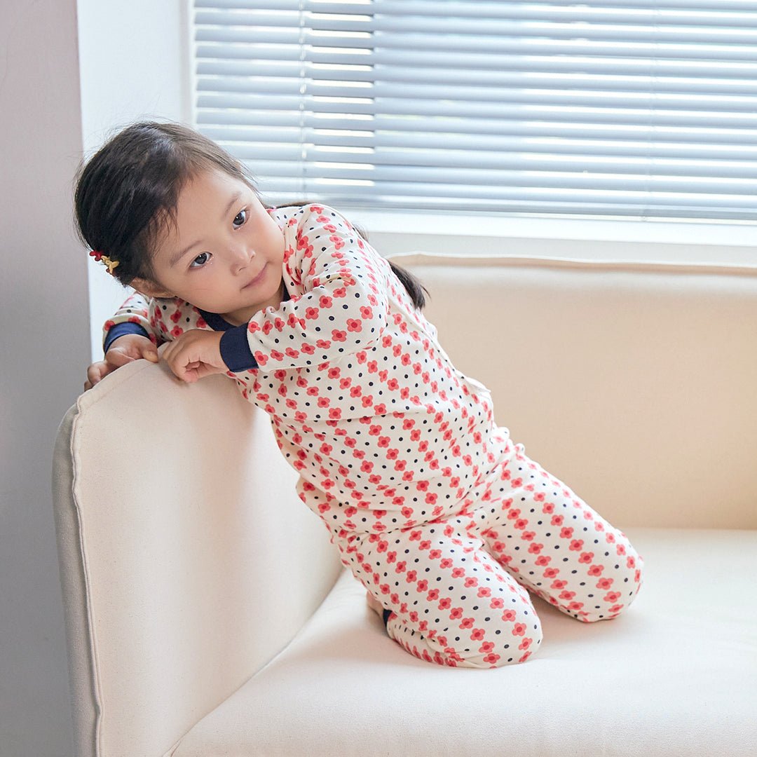 BabyRabbit Lovely Flower Long Sleeve — Toddler Cotton Pajamas & Loungewear Set (12M–3T)