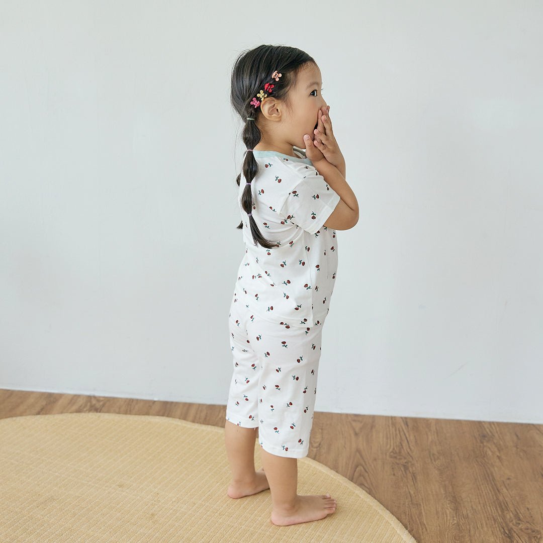 BabyRabbit Rose Short Sleeve — Toddler Cotton Pajamas & Loungewear Set (12M–3T)
