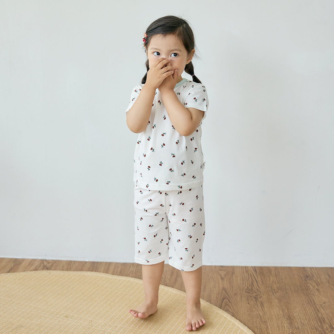 BabyRabbit Rose Short Sleeve — Toddler Cotton Pajamas & Loungewear Set (12M–3T)