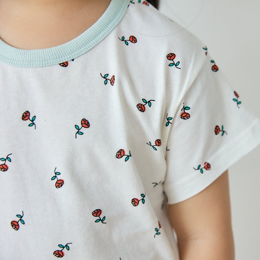 BabyRabbit Rose Short Sleeve — Toddler Cotton Pajamas & Loungewear Set (12M–3T)